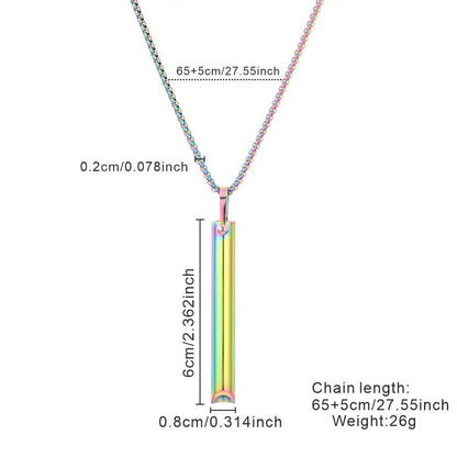 Stainless Steel Anxiety Breathe Easy Necklace Mindfulness Breathing Necklace Breathlace for Natural Calm & Stress Relief Box