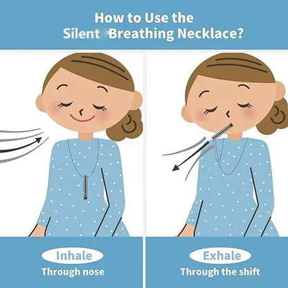Stainless Steel Anxiety Breathe Easy Necklace Mindfulness Breathing Necklace Breathlace for Natural Calm & Stress Relief Box