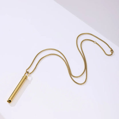 Stainless Steel Anxiety Breathe Easy Necklace Mindfulness Breathing Necklace Breathlace for Natural Calm & Stress Relief Box