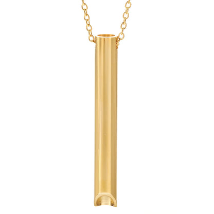 New Stainless Steel Anxiety Breathing Necklace For Women Stress Relief Meditation Necklaces Yoga Ritual Female Pendants Jewelry