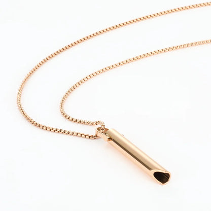 Stainless Steel Anxiety Breathe Easy Necklace Mindfulness Breathing Necklace Breathlace for Natural Calm & Stress Relief Box